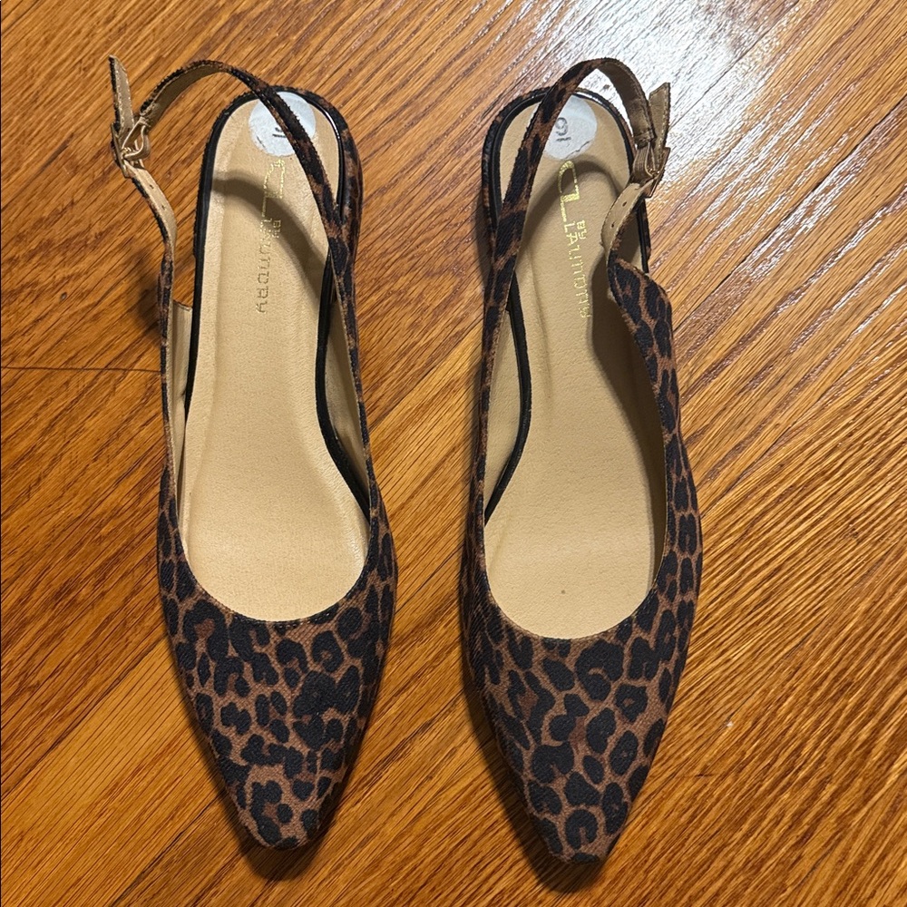 Chinese Laundry Leopard Print Slingback Flats